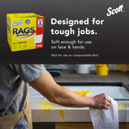 Scott Rags In A Box (75260), All-Purpose Towels, Large 9"x12" Paper Towel, Pop-Up Box (8 Boxes of 200 Sheets, 1,600 Sheet Total)
