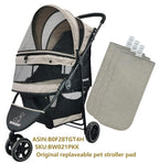 ROODO Pet Stroller Mat,Dog Stroller Cushion,Inner Pad for Exclusive Use,Original,Replaceable,Easy to Clean,Set of 3 pc(Khaki)