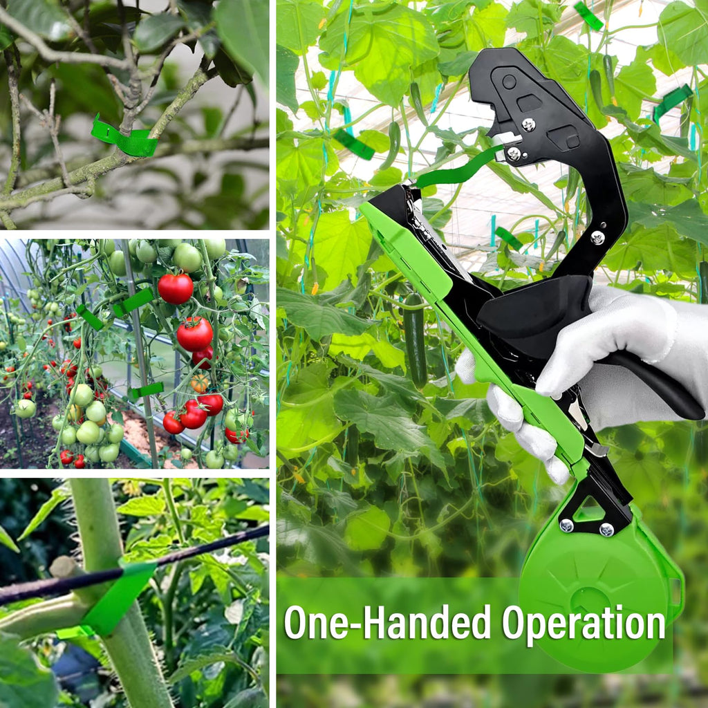 Audasi Plant Tying Machine Updated Plant Hand Tying Machine Plant Binding Machines Garden Tying Tool Tape Gun Plant Tie Machine with 10000 PCS Staples 20 Rolls Green Tape for Tomato Grape Pepper