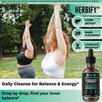HERBIFY Lymphatic Drainage Drops for Liver Detox & Immune Support - Lymph System Support Drops - Detox Cleanse - 60 Days Supply - 2 Fl Oz Made in USA