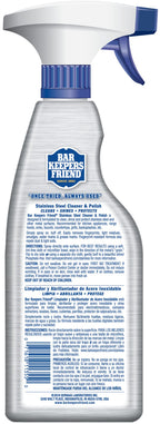 Bar Keepers Friend Stainless Steel Cleaner and Polish Spray (2 x 25.4 oz) Removes Oily Fingerprints, Hard Water Stains, Grime & Food Debris without Scratching or Dulling Appliances & Surfaces
