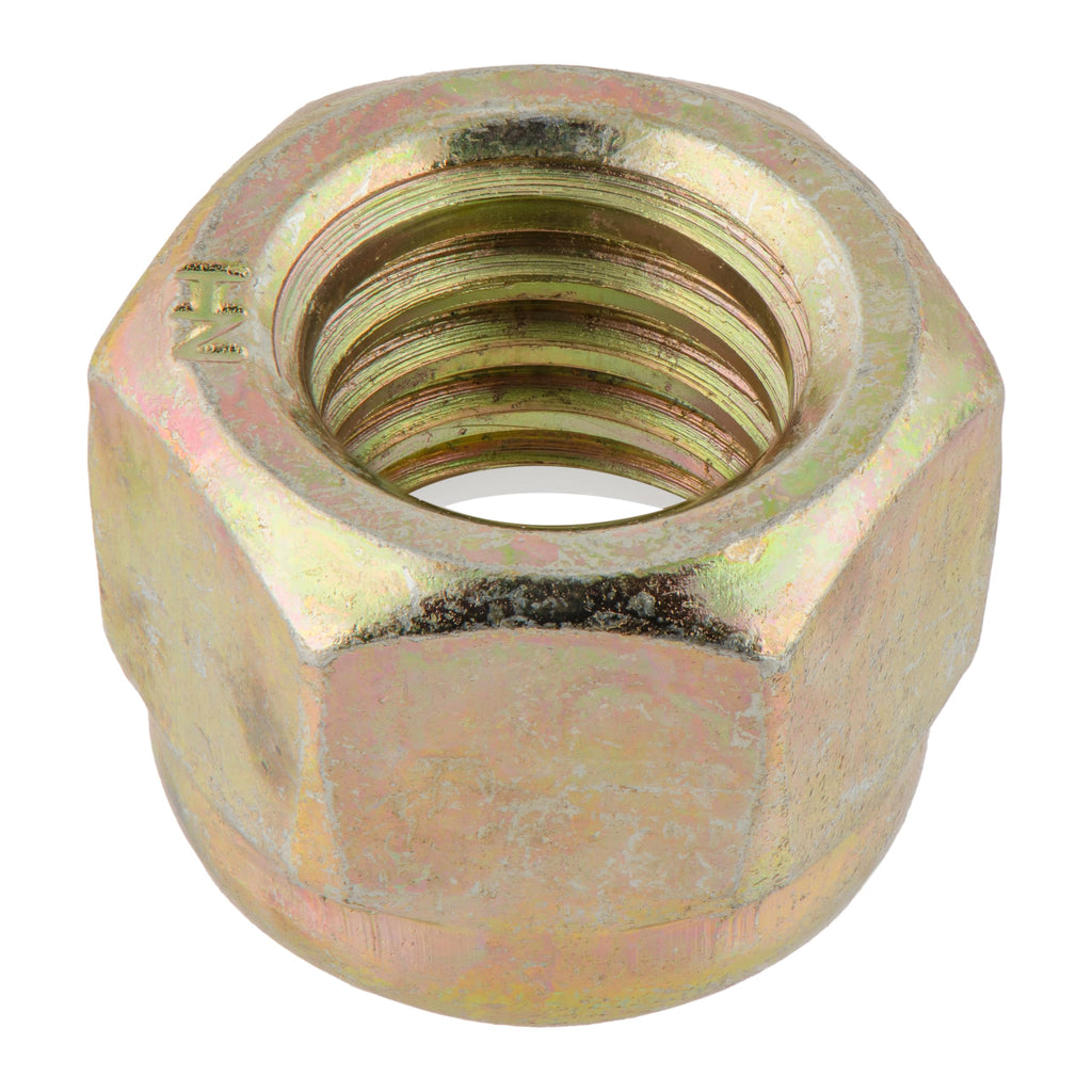 3/8"-24 (25 Pack) Grade 8 Nylon Insert Lock Nuts, Fine Thread, Yellow Zinc by Makers Bolt