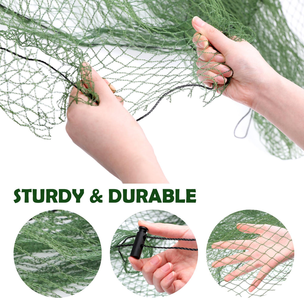 codree 3 Pcs Deer Netting for Shrubs- 7.8 x 7.8 Ft Deer Plant Netting Cover- Reusable Garden Plants Mesh Netting to Protect Undershrub Plant from Deer, Birds and Other Animals