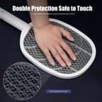 Lulu Home 2-in-1 Electric Bug Zapper Racket, 2 Pack 4000V High Voltage LED Lighted Handheld Mosquito Swatter with 3 Layer Safety Mesh, USB Charging Portable Fly Killer Racquet
