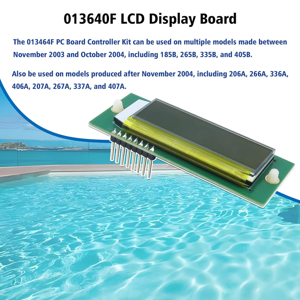 QIQIBABA 013640F LCD Display Screen Replacement for Raypak Heater | Control Panel & Pool Stat Kit | Compatible with Models 185B, 265B, 335B, 405B, 206A, 266A, 336A, 406A, 207A, 267A, 337A, 407A
