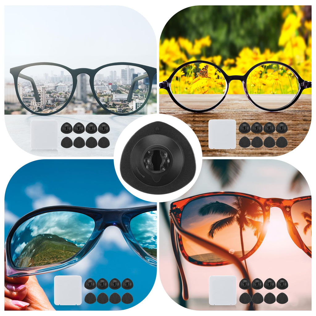 Enhon 8 Pcs Replacement Cleaner Pads Compatible with CarbonKlean Eyeglass Cleaner, Eye Glasses Cleaning Brush Pad Tool, for Cleaning Fingerprint of Lens and Glasses