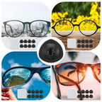Enhon 8 Pcs Replacement Cleaner Pads Compatible with CarbonKlean Eyeglass Cleaner, Eye Glasses Cleaning Brush Pad Tool, for Cleaning Fingerprint of Lens and Glasses