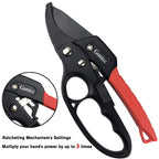 gonicc 8" Professional Ratchet Anvil Pruning Shears (GPPS-1011)