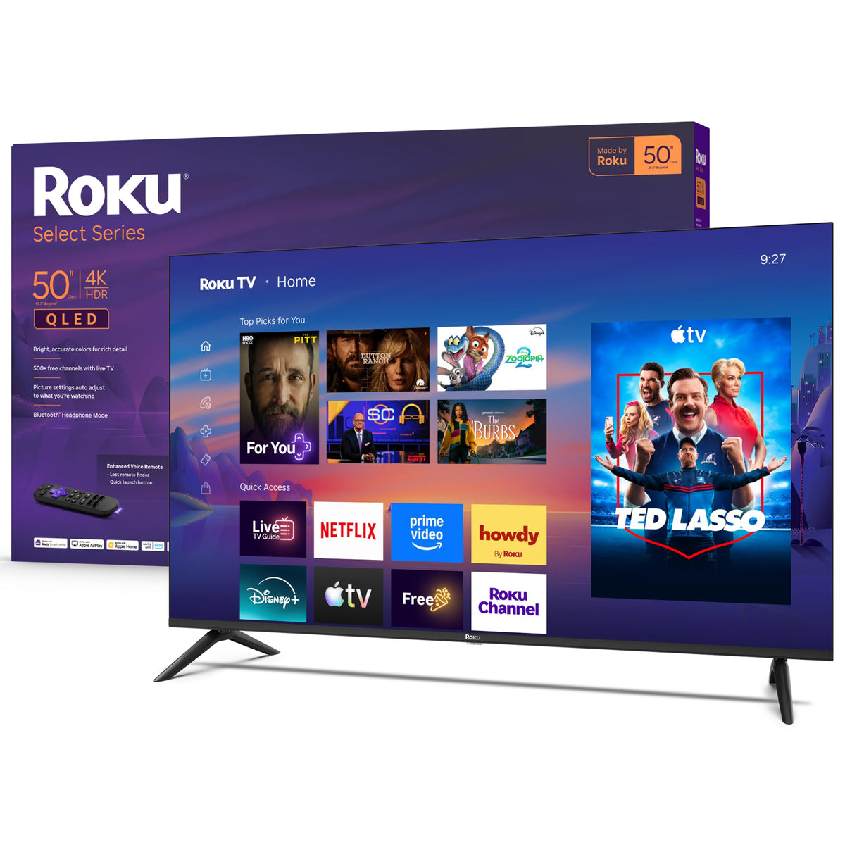 Roku 50-Inch Select Series Smart TV 2026-4K (2160p) QLED TV