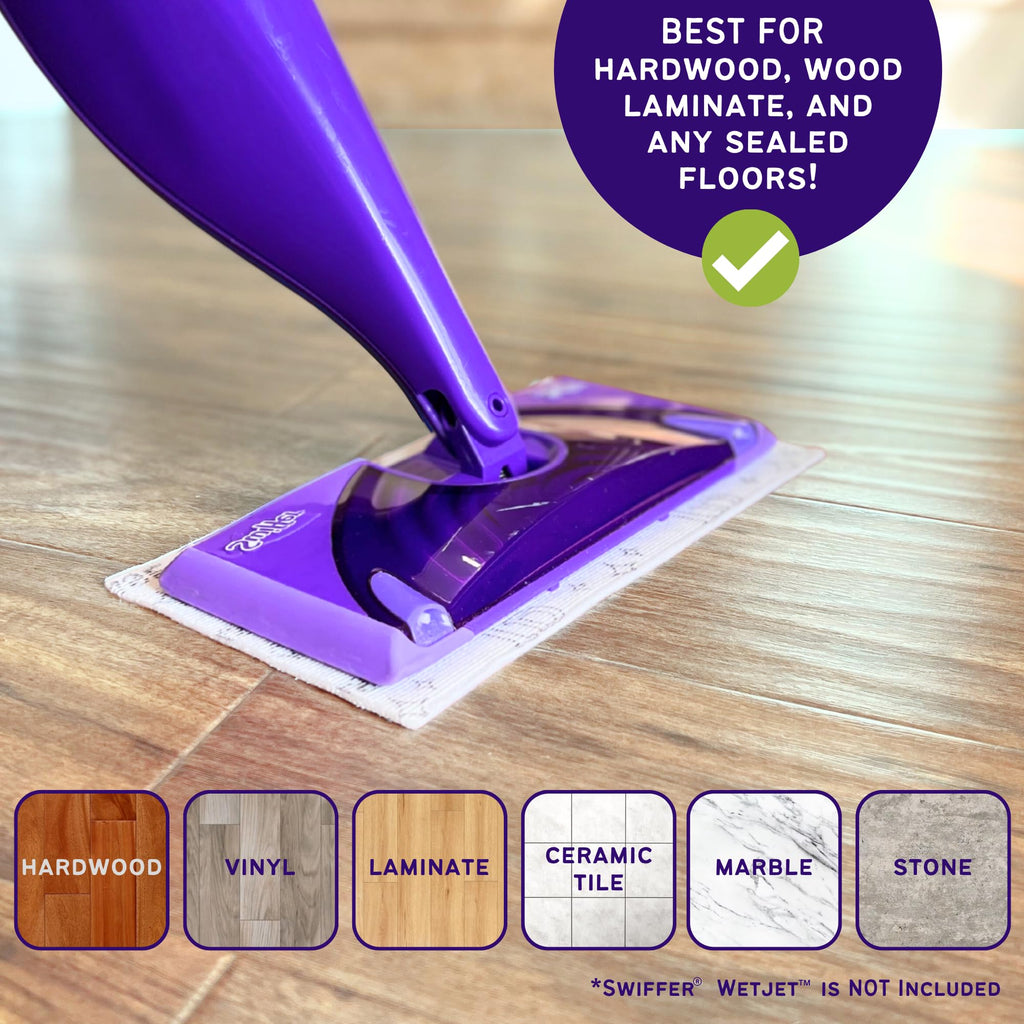JD HOMEASE 48 Pack Premium Microfiber Replacement Pads for Swiffer WetJet - Super Absorbent, Lint-Free, Durable-11"x5.5", Perfect Fit Swiffer WetJet Mop - Safe on Hardwood, Tile, Vinyl