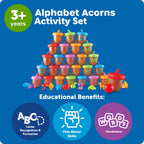 Learning Resources Alphabet Acorns Activity Set, Develops Letter Recognition, Educational Toys for Toddlers, Homeschool, Visual & Tactile Learning Toy, 78 Pieces, Ages 3+