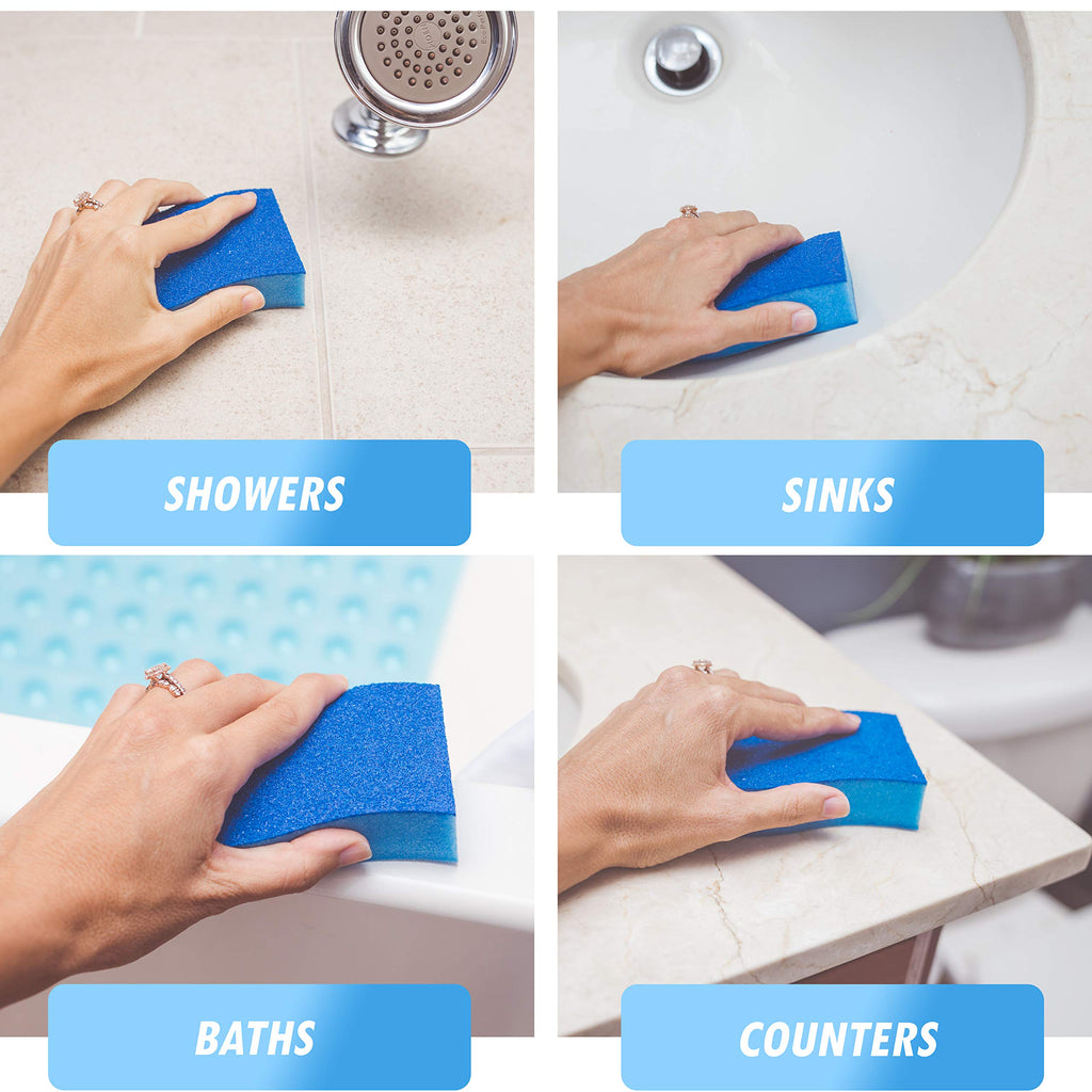 ELITRA Heavy Duty Scrubber Sponge With Hydrophilic Foam Technology - Blue - 24 Pack