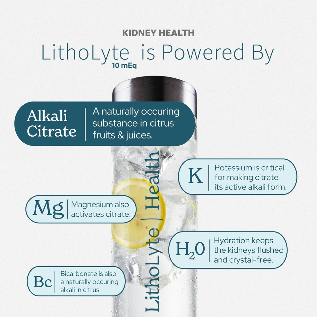 Litholyte LithoLyte 10mEq | Water & Beverage Enhancer for Kidney Health | Citrate ...
