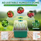 BlumWay Self-Watering Seed Starter Tray with Grow Light, 5 Pack 60 Cells