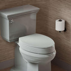 KOHLER 25875-0 Hyten 3" Height, Elevated Soft Close Elongated Toilet Seat, Contoured Seat with Grip-Tight Bumpers, Quick-Attach Hardware, No Slam Toilet Seat, White