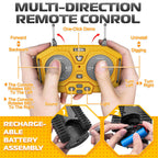 Remote Control Excavator Toys, 11 Channel 1:20 RC Construction Truck