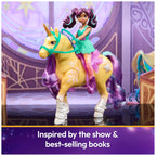 Unicorn Academy, Ava & Plant Magic Leaf with Light-up Effect, 2 Riding Accessories, Dolls & Unicorn Toys for Girls Ages 4 and up