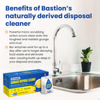 Bastion Garbage Disposal Cleaner and Deodorizer - 24-Count (1-Year Supply) Foaming Lemon Scented Kitchen Sink Freshener Pods & Drain Odor Eliminator Disposer Care