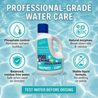 3-in-1 Pool Cleaner Combo – 3 L (101.5 fl oz) – Pool Chemicals, Phosphate Remover, Pool Clarifier + Enzyme Cleaner, Waterline Scum Control, Skimmer-Pour Weekly Maintenance, Saltwater Safe – BubbyShine