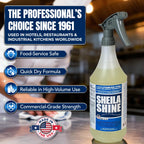 Sheila Shine 32oz Stainless Steel Cleaner and Polish - Cleans, Polishes & Protects Kitchen Appliances, Refrigerators, Sinks, Ovens & Grills - Leaves Streak Free Shine - Stainless Steel Spray Cleaner