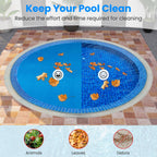 Goplus 8 FT Round Solar Pool Cover, 12 Mil Above-Ground & In-ground Swimming Pool Heat Retaining Blanket, Heavy-Duty Thermal Insulating Bubble Wrap Cover for Hot Tub SPA (Blue, Round 8 FT)