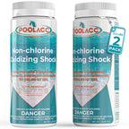 2.2 LB 2 Pack Non-Chlorine Spa Shock Oxidizer Cleaner for Hot Tub, Chlorine-Free Water Care & Enhanced Oxidizing Shock Cleaner for Hot Tubs, Spas and Pools, Quick Dissolving, Fast-Acting