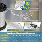316 Stainless Steel Cable, 200FT 1/32IN Wire Rope with 50Pcs Aluminum Sleeves Stops, for String Lights Hanging, Clotheslines, Trellis Wire