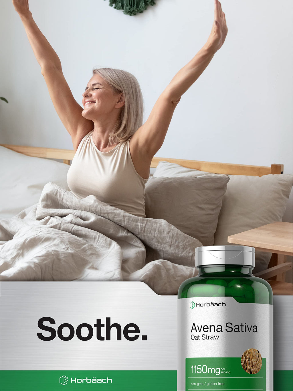 Horbäach Avena Sativa Extract | 200 Capsules | Oat Straw Extract | Non-GMO, Gluten Free