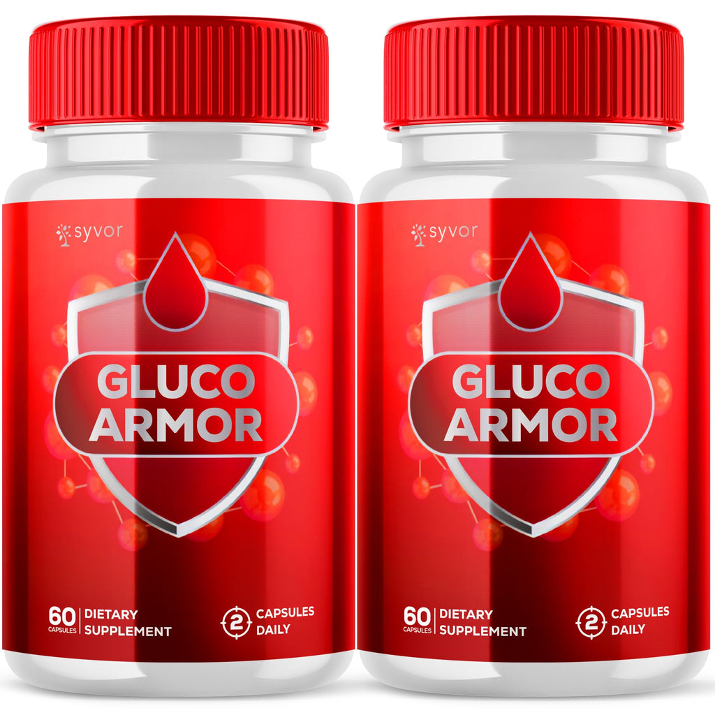 (2 Pack) Gluco Armor Capsules, Official Gluco Armor Pills with All Natural Ingredients, Advanced GlucoArmor Blood Health Support with Maximum Strength, Premium Vitamins for Women & Men (120 Capsules)