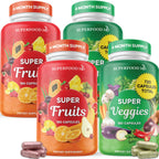 Superfood Fruit and Veggie Supplement - Fruit and Veggie Capsules 100% Whole Super Fruits and Super Vegetables Supplements & Vitamins, with Beta Carotene (720 Count (Pack of 4))