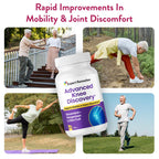 Advanced Knee Discovery Knee Joint Support Supplement, Outperforms Glucosamine Chondroitin with Fast Acting Blend of Mangoselect, Olive Fruit, Trans-Resveratrol, Non-GMO Knee Pain Blend, 120 Count