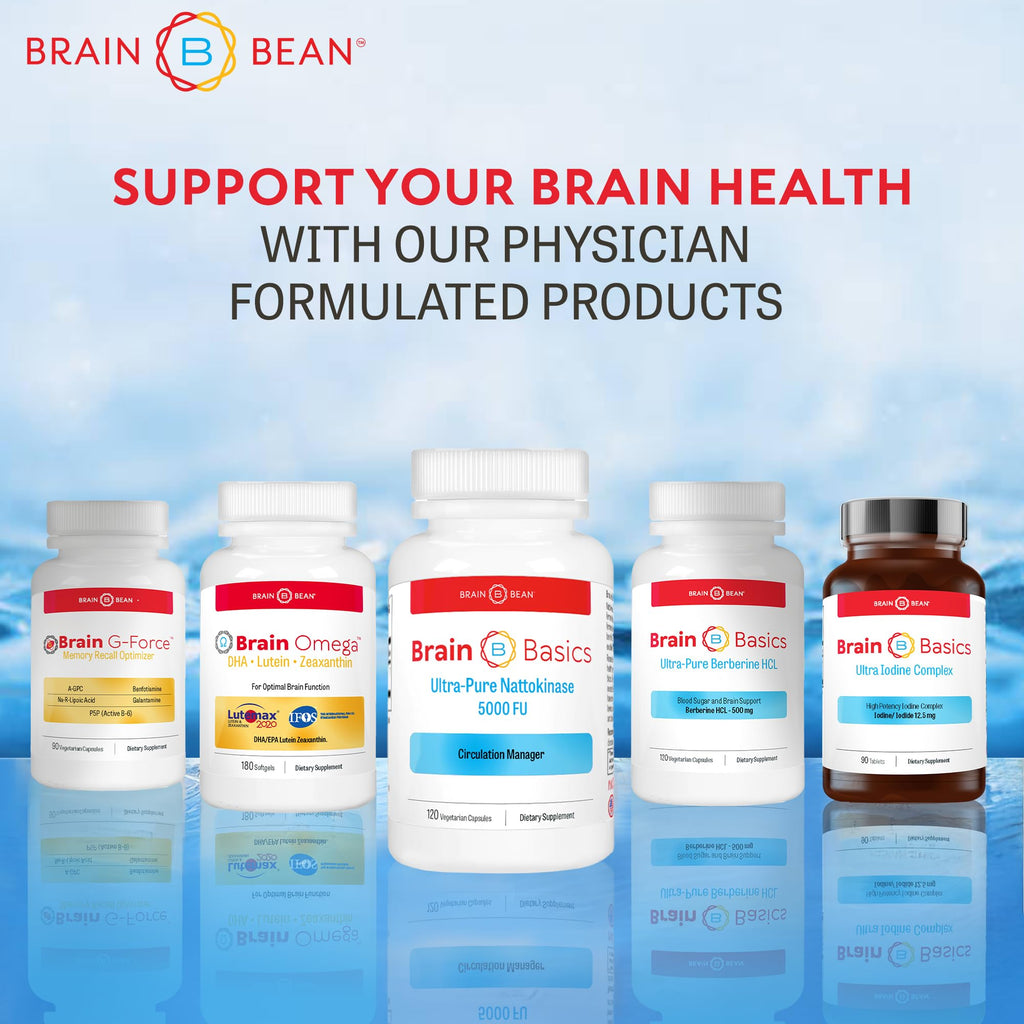 Brain Basic Ultra-Pure Nattokinase 5000 FU – 120 Capsules - Natural Blood Circulation Support with Highest Potency Available – Non-GMO, Vegan, Gluten Free