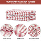 Nialnant 8 Pack Kitchen Towels, Dish Towels for Kitchen, 100% Cotton Dish Cloths for Washing Dishes, Quick Drying Reusable Cleaning Rag - 25 x 16 in