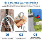 Pool Hoses for Above Ground Pools, 4 Pack 1.25 Inch Pool Filter Pump Hoses, Compatible with Pool Filter Pump 607, 637 With 8 Metal Clamps