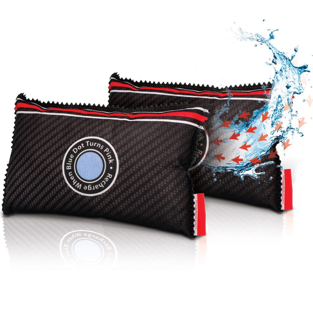 Reusable Car Dehumidifier Bag (2 Pack) Rechargeable Dehumidifier bags for Car, Trucks, and RVs - Prevent Damp & Moisture on Windscreens - Leakproof Moisture Absorber for Car and Home