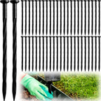 Honoson 200 Pack Lawn Edging Spikes Plastic Ground Stakes for Landscaping