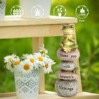 Xintim Garden Yoga Frog Statue Decor Meditation Zen Yoga Frog Figurines for Home and Garden Decoration, Gifts for Women Patio Yard Lawn Outdoor Sculptures, Bless You