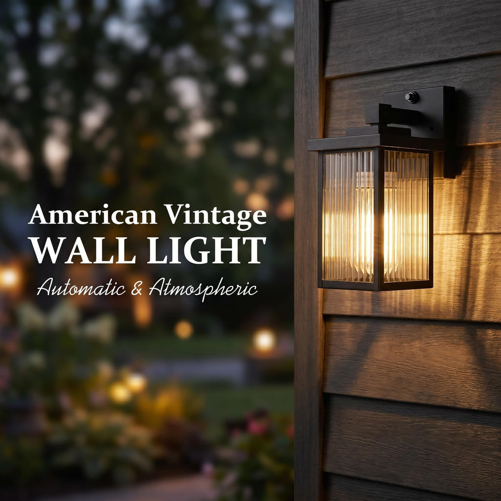 hameso Black Dusk to Dawn Wall Mount Porch Lights, Exterior Light Fixtures