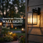 hameso Black Dusk to Dawn Wall Mount Porch Lights, Exterior Light Fixtures
