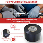 GGR Supplies T.R.U. EL7566-AW Professional Grade Rubber Black PVC Electrical Tape, Rated up to 600 Volts and 176 F - UL/CSA/CE Listed Synthetic: 3 in. x 66 Ft. (8 Mil)