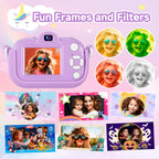 MAVOKIS Kids Camera Digital Camera for Age 3-8, 1080P Toddler Camera for Kid with 32GB SD Card, Toddler Girls Toys Age 6-9, Christmas Birthday Gifts for Children, Purple