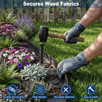 Landscape Edging Border Kit Includes 40 ft of Lawn Edging and 40 Spikes. This Garden Plastic Edging Border is Perfect for Landscaping, Flower Gardens, and lawns. (Black-40ft)