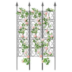 ArdeFentium 60'' H x 33.3'' W Metal Garden Trellis for Climbing Plants Outdoor - Rustproof Plant Support Privacy Screen - Heavy Duty Wall Trellis for Rose Clematis Flowers Vine