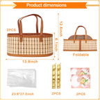 Orchidleaf 2 Set Baskets for Gifts Empty, Woven Bamboo gift baskets empty