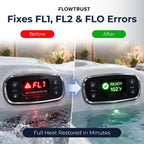 FlowTrust Hot Tub Flow Switch 2560-040 (Q-12DS-C2) – Replacement for Jacuzzi & Sundance Spa – Fixes FLO / FL1 / FL2 Error Codes – OEM Grade Plug & Play with Complete Install Kit