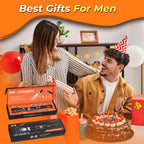 BIIB Gifts for Men, Extendable Magnetic Pickup Tools with LED Flashlight