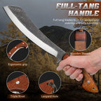 Golden Bird Parang Machete with Wooden Sheath for Cutting Trees Heavy Duty