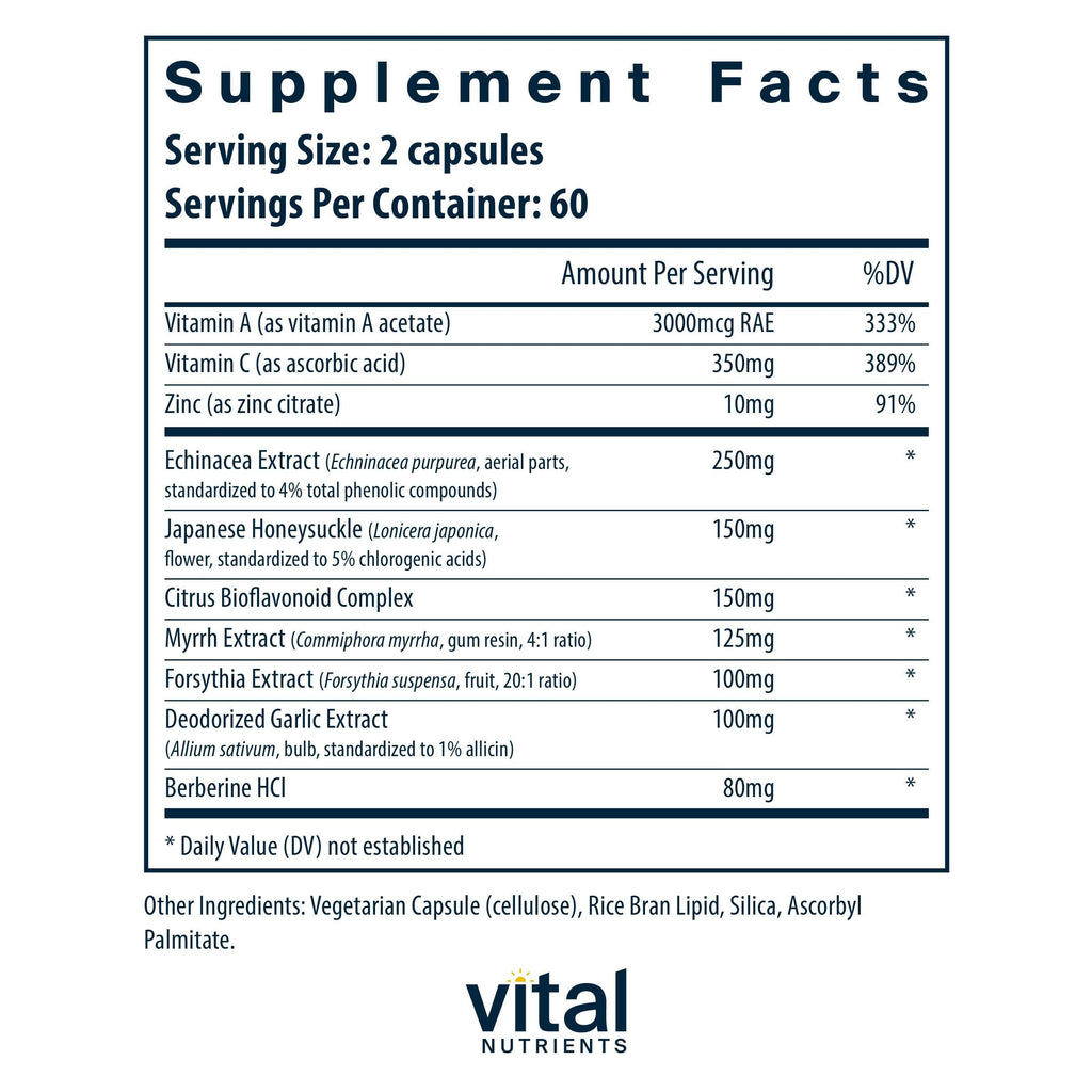 Vital Nutrients Herbal Biotic - Herbal Immune Support Supplement - Antioxidant Support Promotes Healthy Immune System - Gluten, Dairy, Soy Free - Non-GMO - 120 Capsules