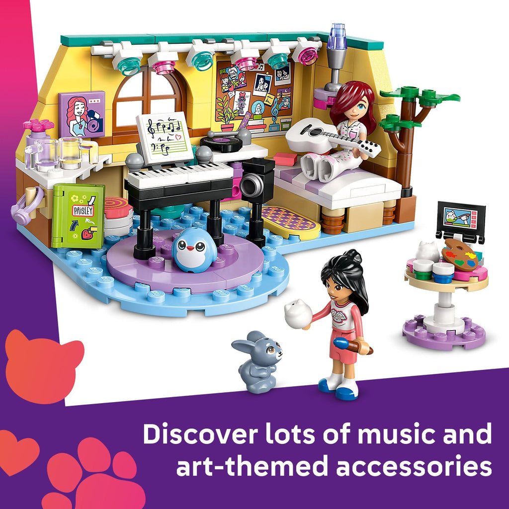 LEGO Friends Paisley's Room Building Toy - Pretend Play Set for Kids, Girls and Boys, Ages 6+ - with 2 Minidolls, Pet Bunny Figure, and Plushie-Style Piece - Gift Idea for Birthdays - 42647