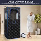 BOCHPOWER Portable Sauna Box, 3.0L Steamer, Remote Control, Folding Chair, 9 Levels (Full Size)